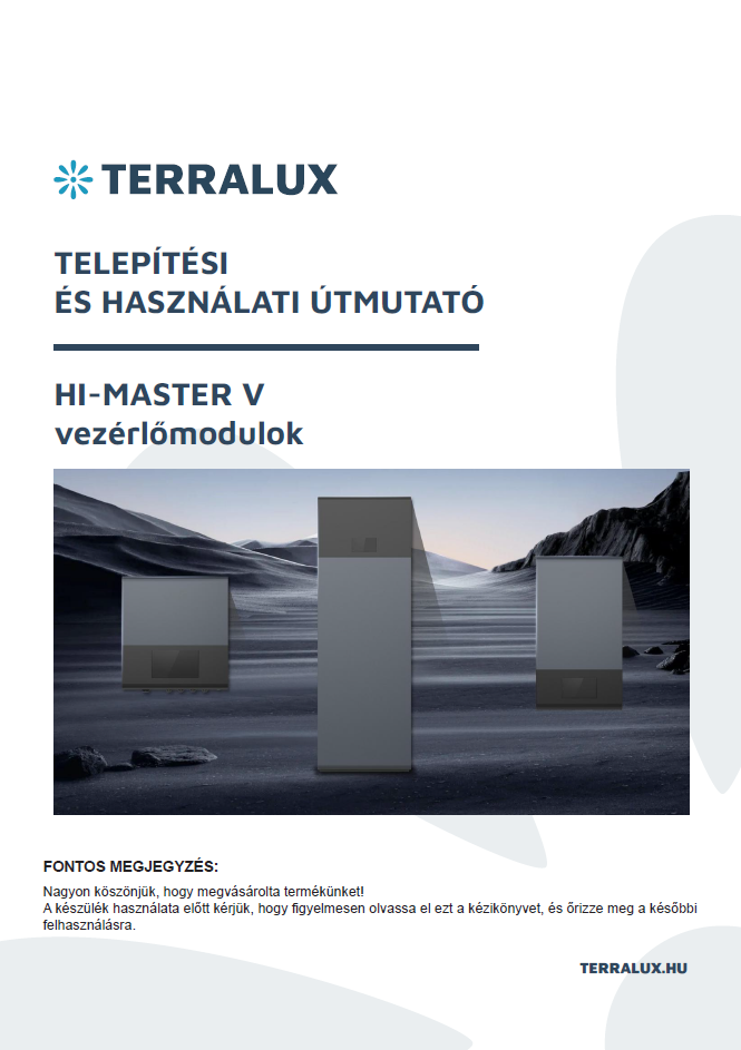 Hi-Master V vezérlőmodulok Telepítési és Használati Útmutat